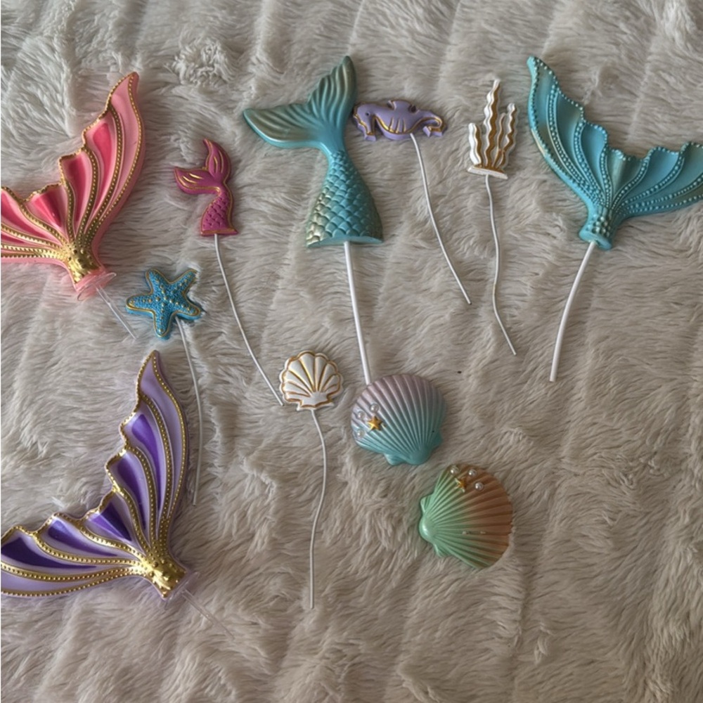 Mermaid Themed Cake Toppers FINAL DROP